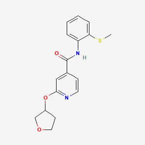 molecular formula C17H18N2O3S B2593520 N-(2-(甲硫基)苯基)-2-((四氢呋喃-3-基)氧基)吡啶-4-甲酰胺 CAS No. 1903236-12-3