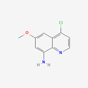 molecular formula C10H9ClN2O B2593523 4-Chloro-6-methoxyquinolin-8-amine CAS No. 266336-49-6