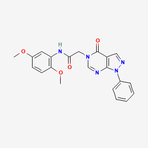 molecular formula C21H19N5O4 B2593545 N-(2,5-dimethoxyphenyl)-2-(4-oxo-1-phenyl-1H-pyrazolo[3,4-d]pyrimidin-5(4H)-yl)acetamide CAS No. 852440-17-6