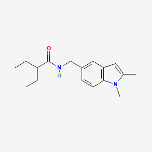 molecular formula C17H24N2O B2593546 N-[(1,2-dimethyl-1H-indol-5-yl)methyl]-2-ethylbutanamide CAS No. 852137-01-0