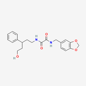 N1-(benzo[d][1,3]dioxol-5-ylmethyl)-N2-(5-hydroxy-3-phenylpentyl)oxalamide