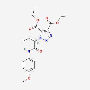 diethyl 1-(1-{[(4-methoxyphenyl)amino]carbonyl}propyl)-1H-1,2,3-triazole-4,5-dicarboxylate
