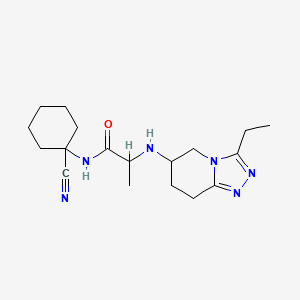N-(1-cyanocyclohexyl)-2-({3-ethyl-5H,6H,7H,8H-[1,2,4]triazolo[4,3-a]pyridin-6-yl}amino)propanamide