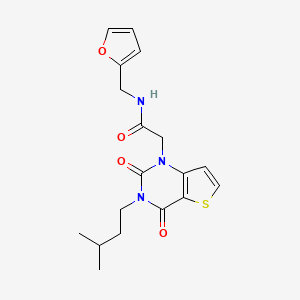 molecular formula C18H21N3O4S B2593565 N-(furan-2-ylmethyl)-2-[3-(3-methylbutyl)-2,4-dioxo-3,4-dihydrothieno[3,2-d]pyrimidin-1(2H)-yl]acetamide CAS No. 1252915-22-2