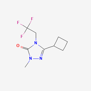molecular formula C9H12F3N3O B2593568 3-cyclobutyl-1-methyl-4-(2,2,2-trifluoroethyl)-4,5-dihydro-1H-1,2,4-triazol-5-one CAS No. 2200178-14-7