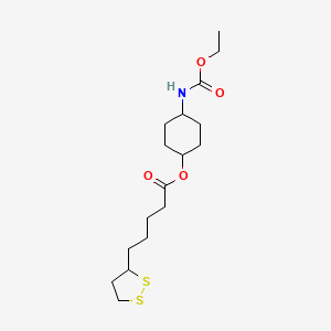 molecular formula C17H29NO4S2 B2593569 4-[(Ethoxycarbonyl)amino]cyclohexyl 5-(1,2-dithiolan-3-yl)pentanoate CAS No. 1356576-75-4