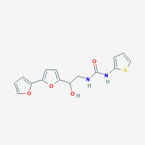 molecular formula C15H14N2O4S B2593571 3-(2-{[2,2'-Bifuran]-5-yl}-2-hydroxyethyl)-1-(thiophen-2-yl)urea CAS No. 2319719-34-9