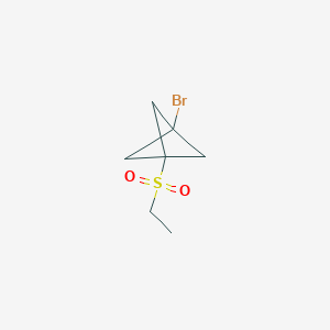 molecular formula C7H11BrO2S B2593574 1-溴-3-乙基磺酰基-双环[1.1.1]戊烷 CAS No. 2460750-22-3