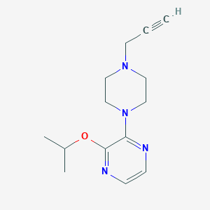 molecular formula C14H20N4O B2593583 2-Propan-2-yloxy-3-(4-prop-2-ynylpiperazin-1-yl)pyrazine CAS No. 1607264-64-1