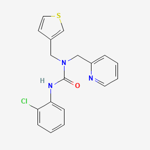 molecular formula C18H16ClN3OS B2593588 3-(2-Chlorophenyl)-1-(pyridin-2-ylmethyl)-1-(thiophen-3-ylmethyl)urea CAS No. 1234972-47-4