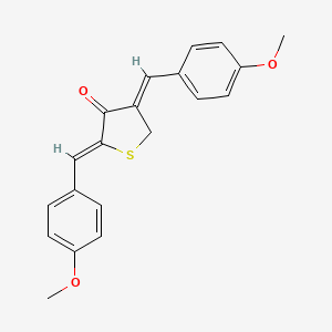molecular formula C20H18O3S B2593593 (2Z,4Z)-2,4-双[(4-甲氧基苯基)甲基亚硫代环己烷-3-酮 CAS No. 1630942-09-4
