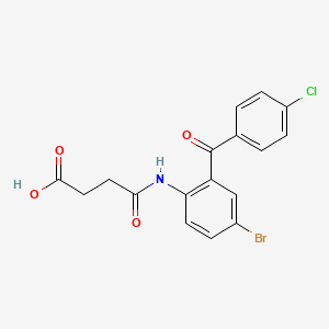 molecular formula C17H13BrClNO4 B2593596 3-{[4-Bromo-2-(4-chlorobenzoyl)phenyl]carbamoyl}propanoic acid CAS No. 314047-06-8