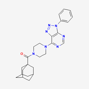 molecular formula C25H29N7O B2593598 1-(立方烷-1-甲酰)-4-{3-苯基-3H-[1,2,3]噻唑并[4,5-d]嘧啶-7-基}哌嗪 CAS No. 920177-26-0