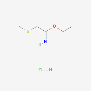 molecular formula C5H12ClNOS B2593601 Ethyl 2-(methylthio)acetimidate hydrochloride CAS No. 40546-40-5