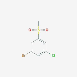 molecular formula C7H6BrClO2S B2593607 1-Bromo-3-chloro-5-methanesulfonylbenzene CAS No. 1779769-70-8