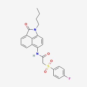 N-(1-butyl-2-oxo-1,2-dihydrobenzo[cd]indol-6-yl)-2-((4-fluorophenyl)sulfonyl)acetamide
