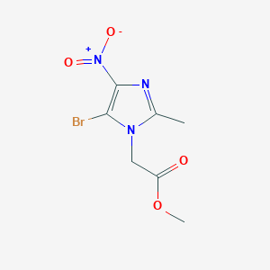 molecular formula C7H8BrN3O4 B2593615 Methyl 2-(5-bromo-2-methyl-4-nitro-1H-imidazol-1-yl)acetate CAS No. 41604-58-4