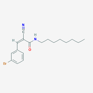 B2593651 (Z)-3-(3-Bromophenyl)-2-cyano-N-octylprop-2-enamide CAS No. 477972-96-6
