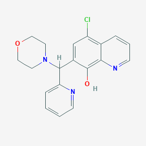 molecular formula C19H18ClN3O2 B2593661 5-Chloro-7-[morpholin-4-yl(pyridin-2-yl)methyl]quinolin-8-ol CAS No. 622792-23-8