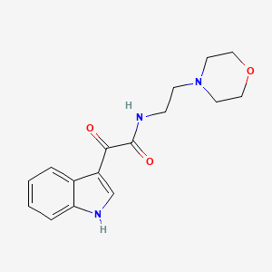 molecular formula C16H19N3O3 B2593662 2-(1H-indol-3-yl)-N-(2-morpholin-4-ylethyl)-2-oxoacetamide CAS No. 852367-37-4