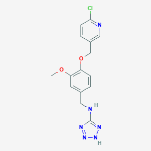 molecular formula C15H15ClN6O2 B259370 N-{4-[(6-chloropyridin-3-yl)methoxy]-3-methoxybenzyl}-1H-tetrazol-5-amine 