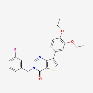 7-(3,4-diethoxyphenyl)-3-(3-fluorobenzyl)thieno[3,2-d]pyrimidin-4(3H)-one