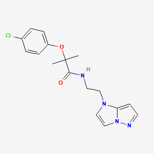 N-(2-(1H-imidazo[1,2-b]pyrazol-1-yl)ethyl)-2-(4-chlorophenoxy)-2-methylpropanamide