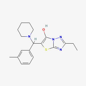 molecular formula C19H24N4OS B2593719 2-乙基-5-(哌啶-1-基(间甲苯)甲基)噻唑并[3,2-b][1,2,4]三唑-6-醇 CAS No. 898361-50-7