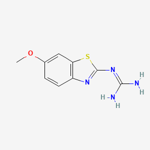 molecular formula C9H10N4OS B2593731 N-(6-methoxy-1,3-benzothiazol-2-yl)guanidine CAS No. 86328-45-2