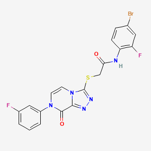 molecular formula C19H12BrF2N5O2S B2593770 N-(4-bromo-2-fluorophenyl)-2-{[7-(3-fluorophenyl)-8-oxo-7H,8H-[1,2,4]triazolo[4,3-a]pyrazin-3-yl]sulfanyl}acetamide CAS No. 1223951-06-1