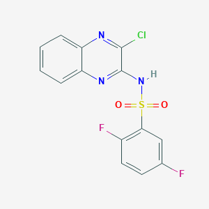 molecular formula C14H8ClF2N3O2S B2593790 N-(3-chloroquinoxalin-2-yl)-2,5-difluorobenzene-1-sulfonamide CAS No. 735322-75-5
