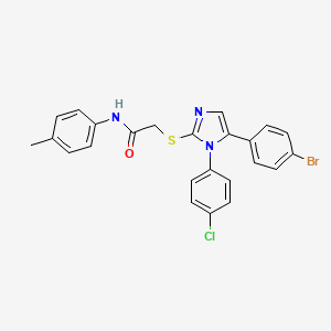 2-((5-(4-bromophenyl)-1-(4-chlorophenyl)-1H-imidazol-2-yl)thio)-N-(p-tolyl)acetamide