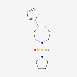 4-(Pyrrolidin-1-ylsulfonyl)-7-(thiophen-2-yl)-1,4-thiazepane
