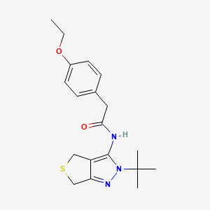 molecular formula C19H25N3O2S B2593805 N-{2-tert-butyl-2H,4H,6H-thieno[3,4-c]pyrazol-3-yl}-2-(4-ethoxyphenyl)acetamide CAS No. 893928-56-8