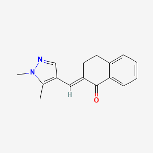 (E)-2-((1,5-dimethyl-1H-pyrazol-4-yl)methylene)-3,4-dihydronaphthalen-1(2H)-one