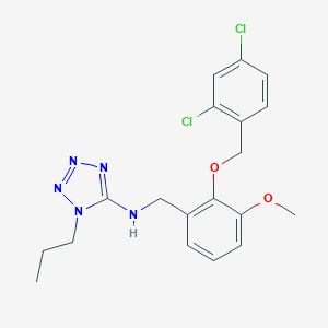 molecular formula C19H21Cl2N5O2 B259384 N-{2-[(2,4-dichlorobenzyl)oxy]-3-methoxybenzyl}-N-(1-propyl-1H-tetraazol-5-yl)amine 