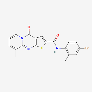 molecular formula C19H14BrN3O2S B2593867 N-(4-bromo-2-methylphenyl)-9-methyl-4-oxo-4H-pyrido[1,2-a]thieno[2,3-d]pyrimidine-2-carboxamide CAS No. 690252-57-4