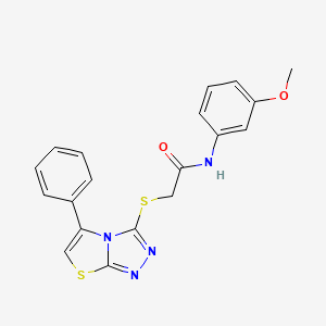 molecular formula C19H16N4O2S2 B2593943 N-(3-methoxyphenyl)-2-({5-phenyl-[1,2,4]triazolo[3,4-b][1,3]thiazol-3-yl}sulfanyl)acetamide CAS No. 671199-52-3