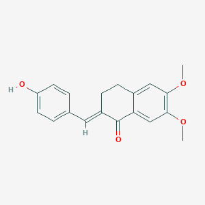 molecular formula C19H18O4 B259395 2-(4-Hydroxybenzylidene)-6,7-dimethoxy-3,4-dihydro-1(2H)-naphthalenone 