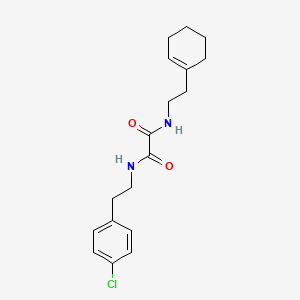 molecular formula C18H23ClN2O2 B2594039 N'-[2-(4-chlorophenyl)ethyl]-N-[2-(cyclohex-1-en-1-yl)ethyl]ethanediamide CAS No. 340980-96-3