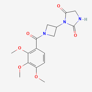 molecular formula C16H19N3O6 B2594065 3-[1-(2,3,4-Trimethoxybenzoyl)azetidin-3-yl]imidazolidine-2,4-dione CAS No. 2034269-17-3