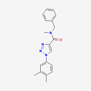 molecular formula C19H20N4O B2594098 N-benzyl-1-(3,4-dimethylphenyl)-N-methyl-1H-1,2,3-triazole-4-carboxamide CAS No. 1105241-32-4