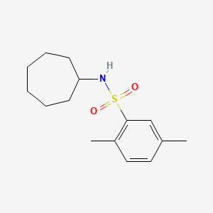 molecular formula C15H23NO2S B2594147 N-cycloheptyl-2,5-dimethylbenzenesulfonamide CAS No. 731795-79-2