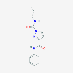 molecular formula C14H16N4O2 B259416 N~3~-phenyl-N~1~-propyl-1H-pyrazole-1,3-dicarboxamide 
