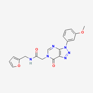 molecular formula C18H16N6O4 B2594179 N-[(FURAN-2-YL)METHYL]-2-[3-(3-METHOXYPHENYL)-7-OXO-3H,6H,7H-[1,2,3]TRIAZOLO[4,5-D]PYRIMIDIN-6-YL]ACETAMIDE CAS No. 847385-78-8