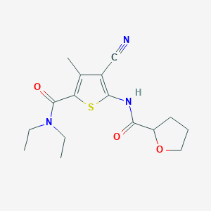 molecular formula C16H21N3O3S B259419 N-[3-cyano-5-(diethylcarbamoyl)-4-methylthiophen-2-yl]oxolane-2-carboxamide 