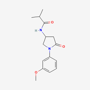 molecular formula C15H20N2O3 B2594214 N-[1-(3-methoxyphenyl)-5-oxopyrrolidin-3-yl]-2-methylpropanamide CAS No. 896372-30-8