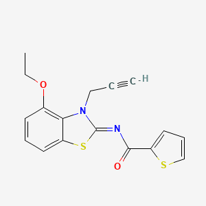 molecular formula C17H14N2O2S2 B2594224 N-(4-ethoxy-3-prop-2-ynyl-1,3-benzothiazol-2-ylidene)thiophene-2-carboxamide CAS No. 1164535-85-6