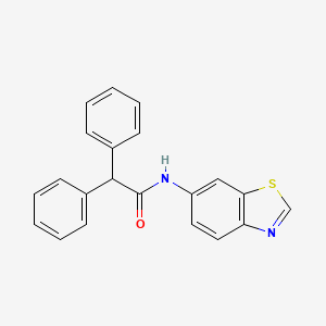 molecular formula C21H16N2OS B2594247 N-(1,3-benzothiazol-6-yl)-2,2-diphenylacetamide CAS No. 670268-55-0