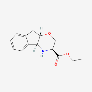 molecular formula C14H17NO3 B2594248 ethyl (3S,4aS,9aR)-2,3,4,4a,9,9a-hexahydroindeno[2,1-b][1,4]oxazine-3-carboxylate CAS No. 1688653-04-4